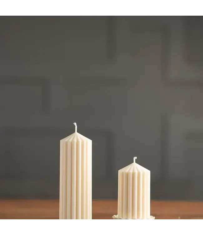 Ribbed Pillar Candles
