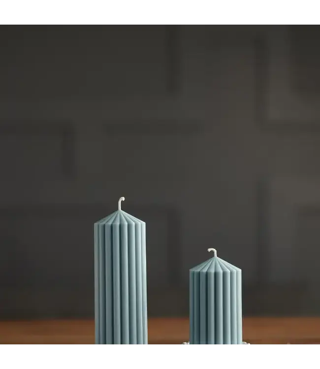 Ribbed Pillar Candles