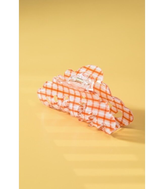 Josslyn by wall to wall Checker Cellulose Claw Clip