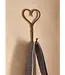 Heart Wall Hook Antique Brass
