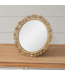 Gold Floral Round Table Mirror