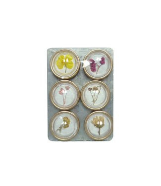 Metal Magnet W/Dried Flower
