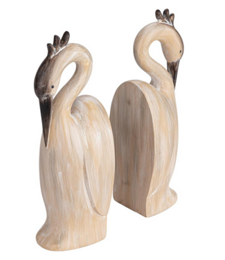 Resin Heron Bookends