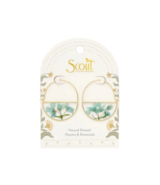 Scout Pressed Flower Hoop Earring