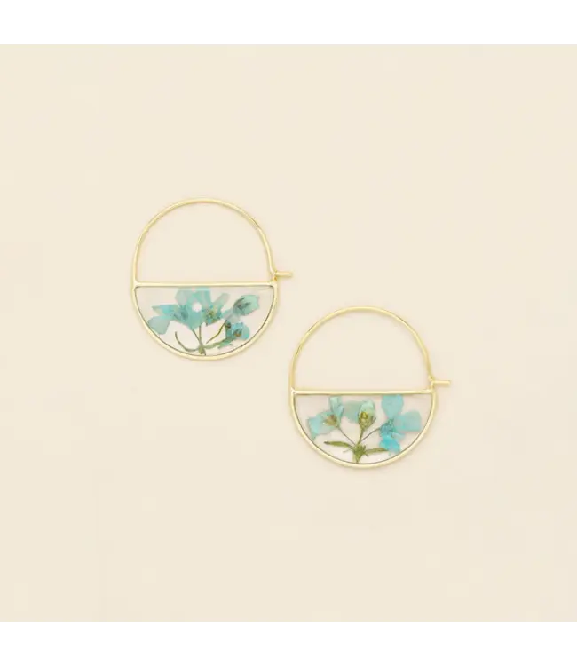 Scout Pressed Flower Hoop Earring