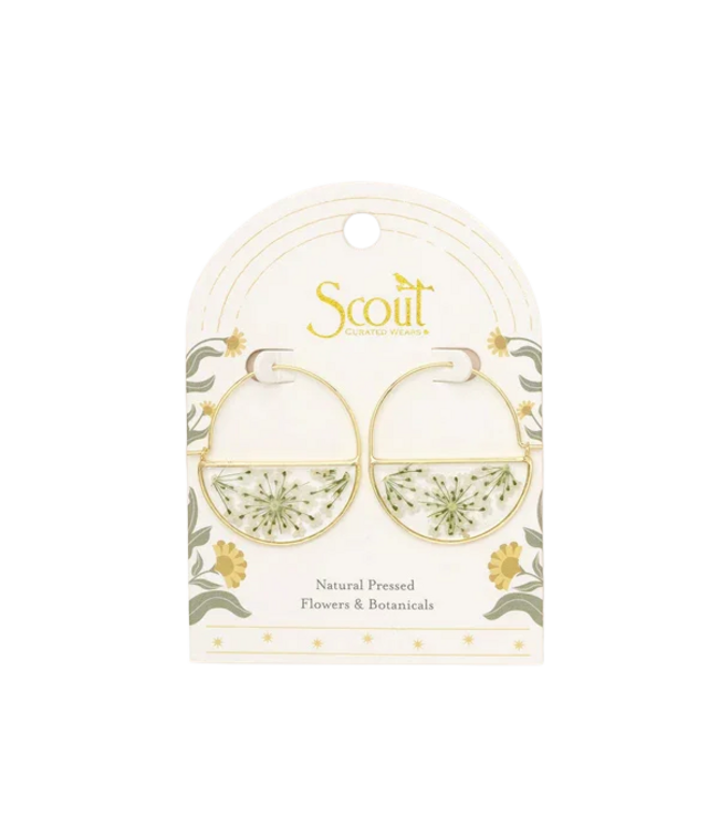 Scout Pressed Flower Hoop Earring