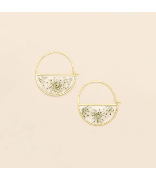 Scout Pressed Flower Hoop Earring