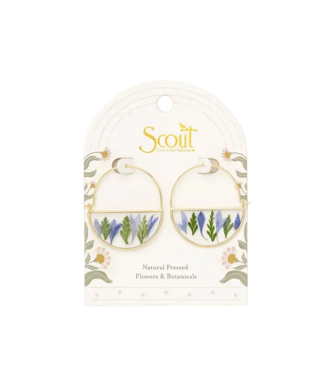 Scout Pressed Flower Hoop Earring