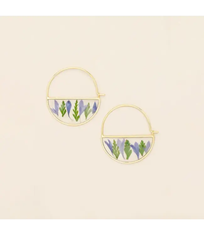 Scout Pressed Flower Hoop Earring