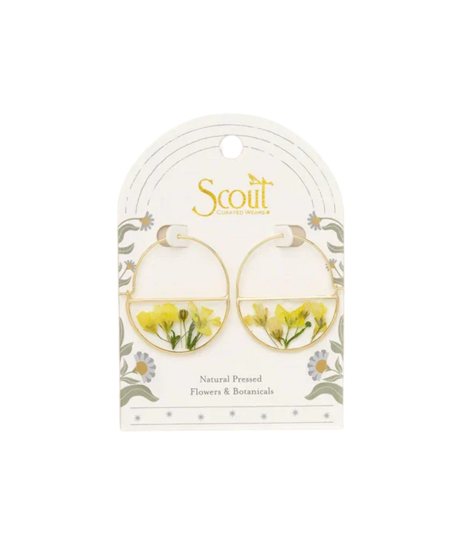 Scout Pressed Flower Hoop Earring