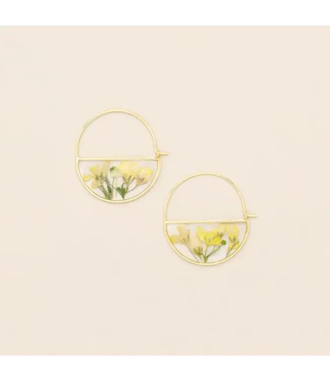 Scout Pressed Flower Hoop Earring