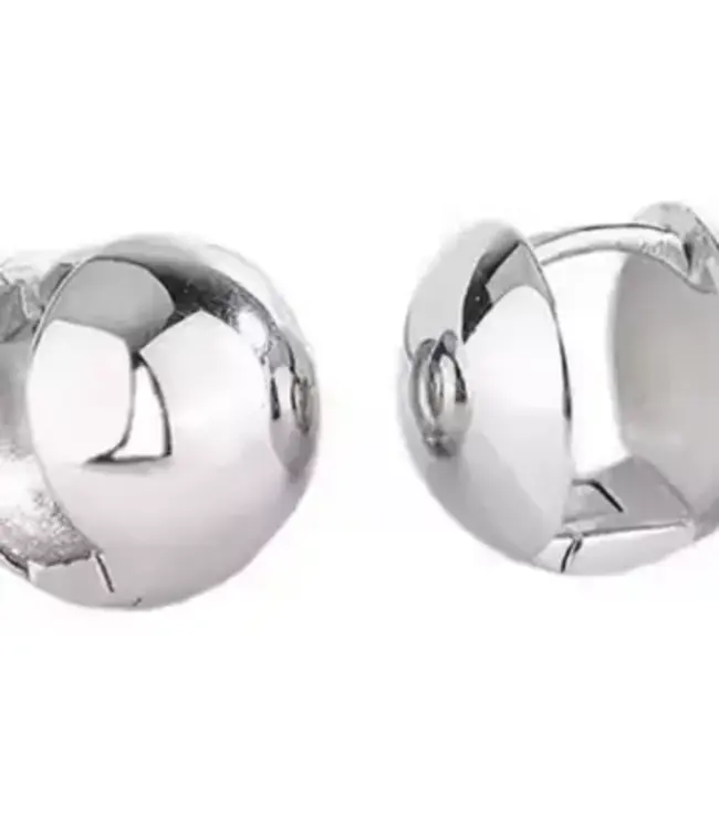 Ball Stud Hoop Earring
