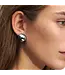 Ball Stud Hoop Earring