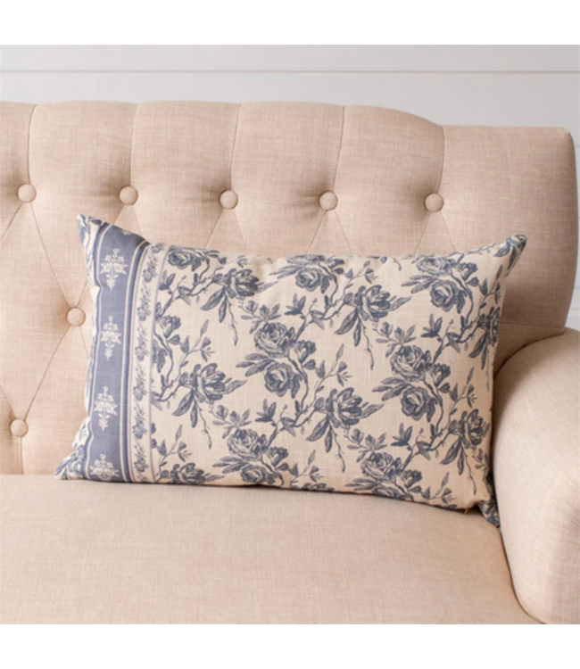 Lumbar Pillow French Blue Floral