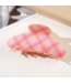 Large Checker Oval Hair Claw Clip