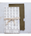 White Embroidery Olive Green Stripes Kitchen Dish towel