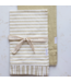 Spring Sage Green & White Stripes Ruffle Kitchen Dish Towel