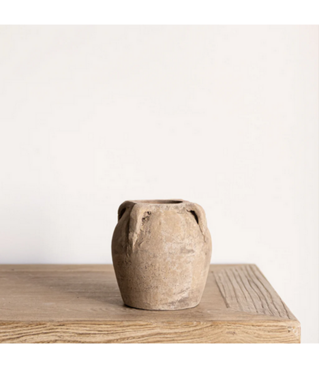 Blanc Beige Wash Vase w/ Handles (small)