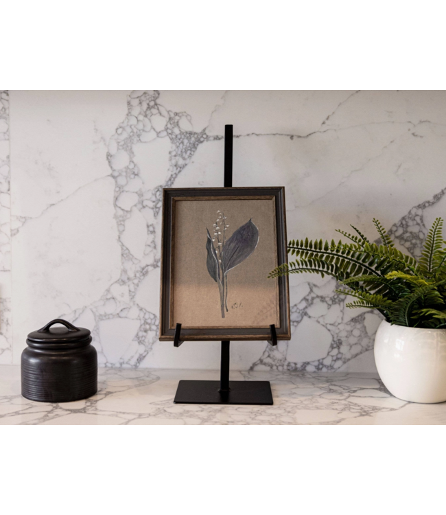 Dual Arm Black Iron Picture Easel- Medium