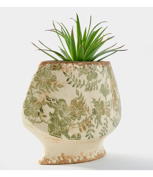 Stoneware Botanical Planter- Large