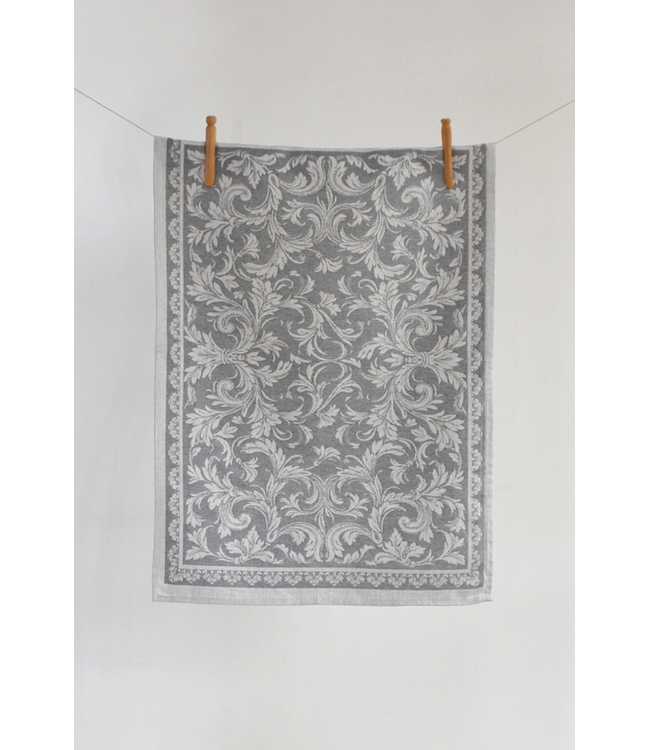Renesans linen tea towel grey