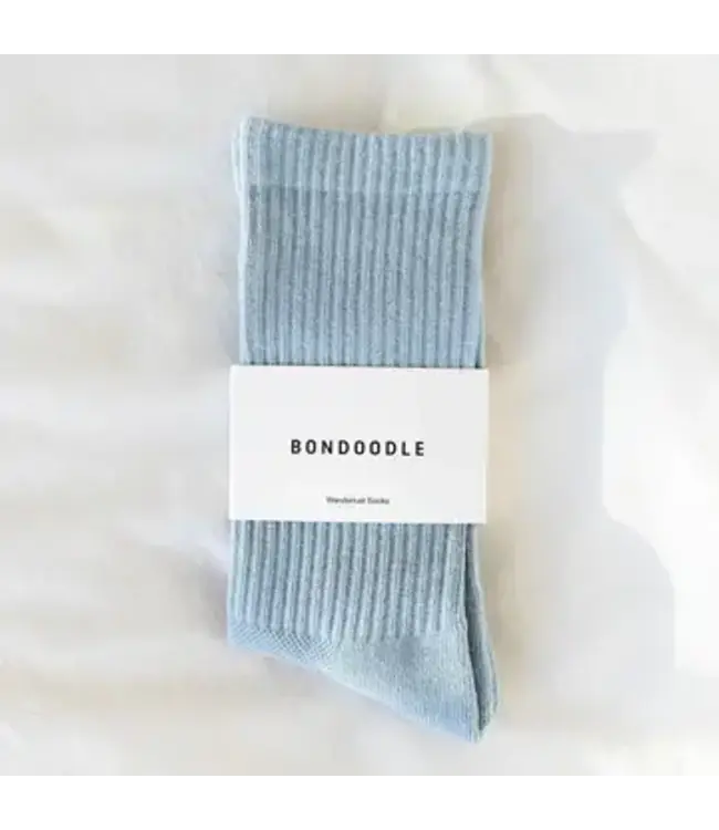 Bondoodle Women's Ribbed Crew Sock-Sport/Athletic