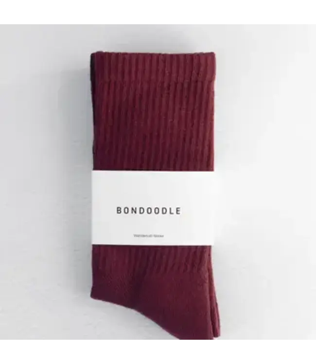 Bondoodle Women's Ribbed Crew Sock-Sport/Athletic