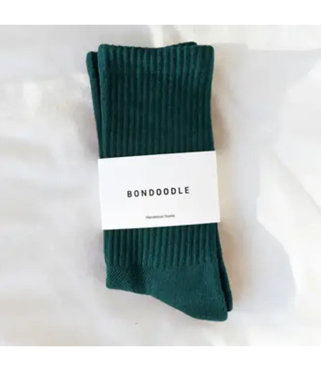 Bondoodle Women's Ribbed Crew Sock-Sport/Athletic