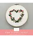Embroidery Kit- Pink Floral Heart