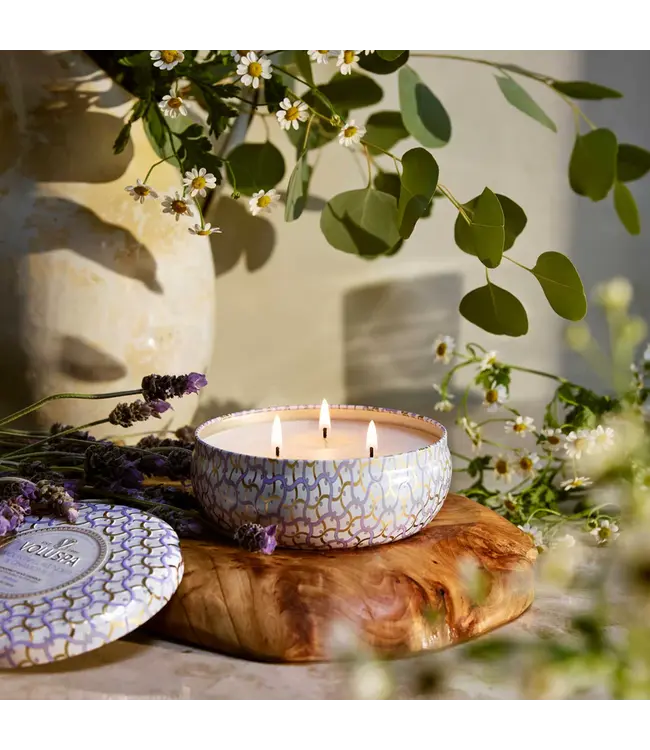 Voluspa Mountain Lavender + Chamomile 3W Tin