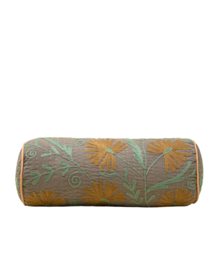 Indaba Suzani Embroidered Kantha Bolster
