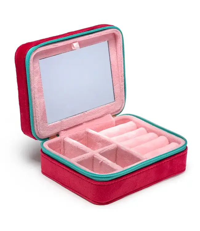 Velvet Jewelry Zip Case