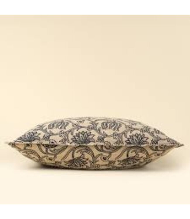Indaba 24x24 Lotus Linen Pillow - Blue