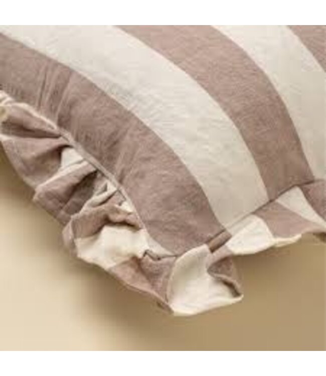 Indaba 20x20 Ruffle Thick Stripe Pillow