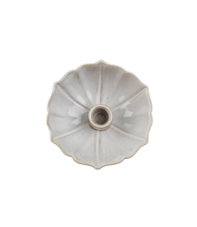 Indaba Lotus Candle Holder, White