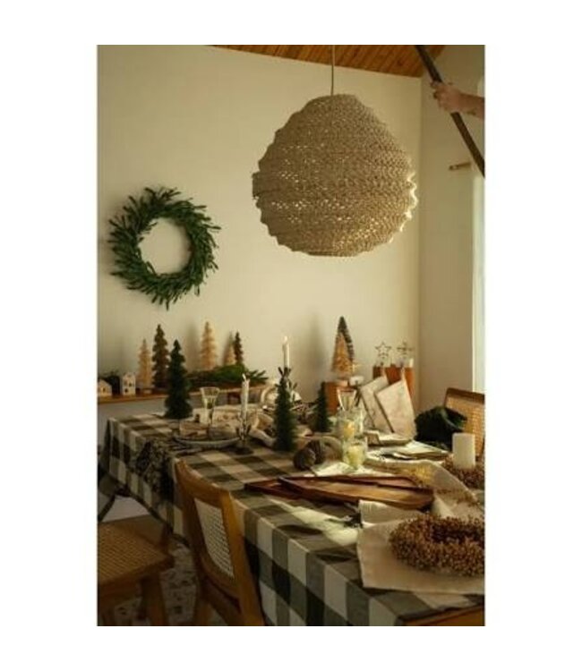 Indaba Salinas Gingham Tablecloth Grey
