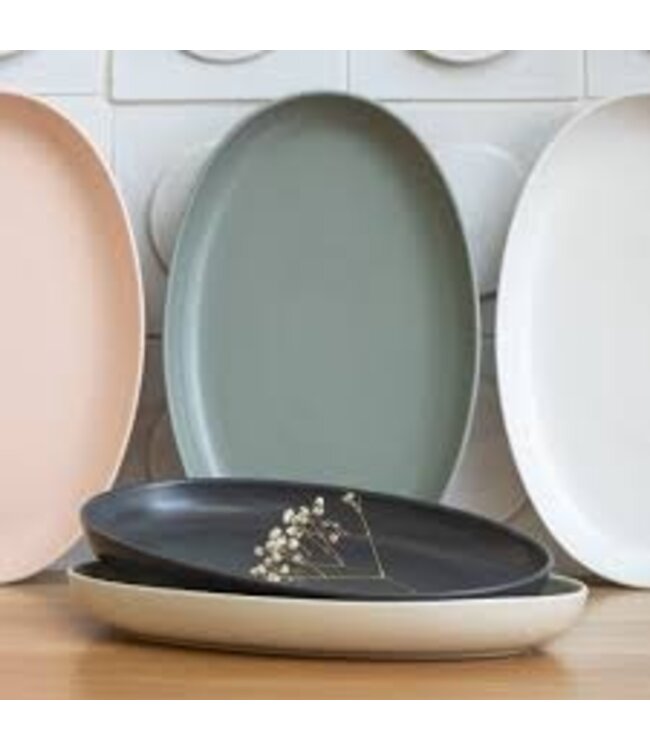Casafina Pacifica Seed Grey Medium Oval Platter
