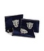 Lg Velvet Pouch w/3D Leopard