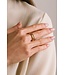 Lover's Tempo Coral Ring Set - Gold - size 6