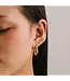 Lover's Tempo Midi paperclip puff hoop- Gold