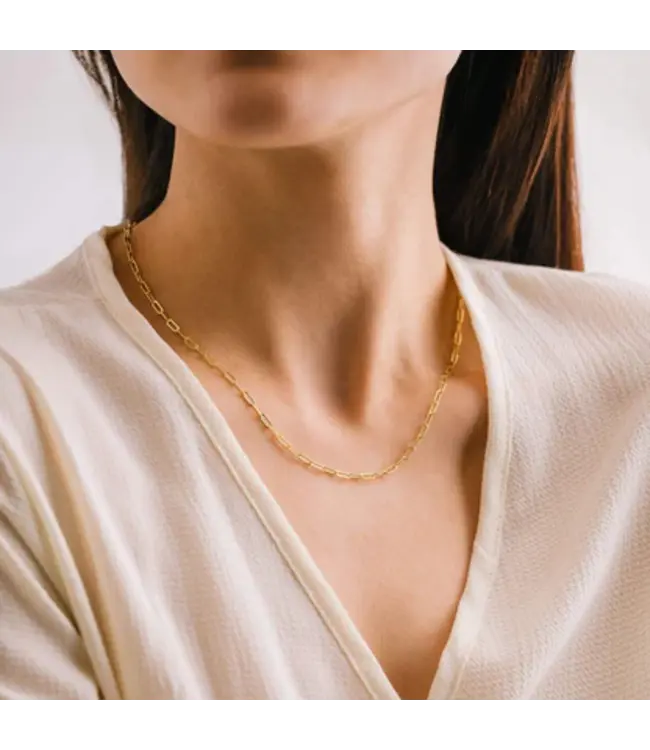 Lover's Tempo Boyfriend Chain Necklace- Gold