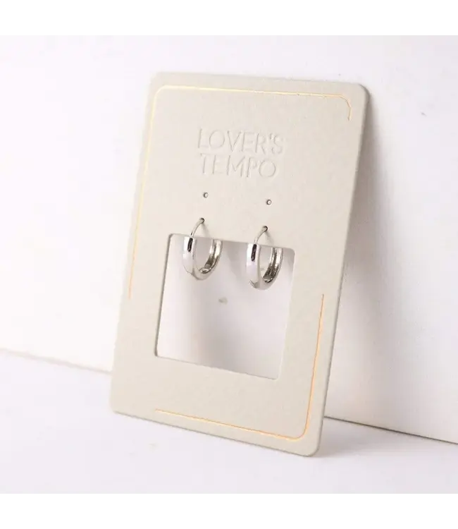 Lover's Tempo Bea 15mm Hoop Earrings-Silver