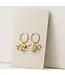 Lover's Tempo Contour Drop Earrings- Gold