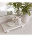Fluted Jar Canister White Marble