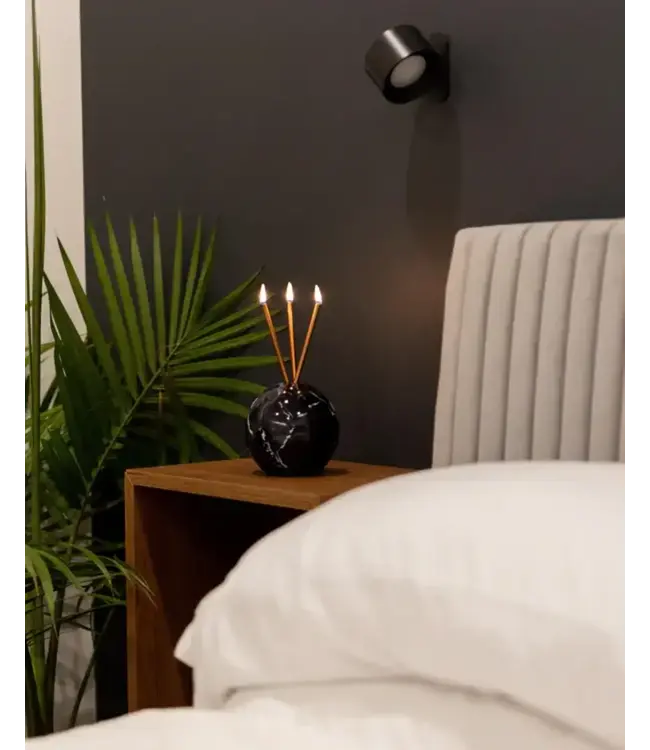 Everlasting Candle Co. Neva Black Marble Vase