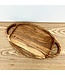 Scalloped Acacia Oval Wood Tray