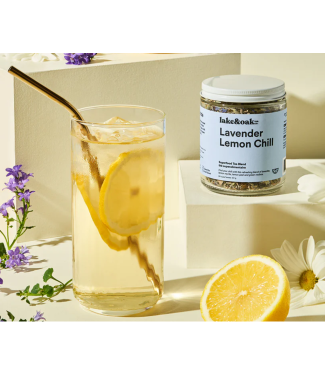Lake & Oak Tea Co. Lavender Lemon Chill - Superfood Tea Blend