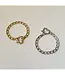 Namaste Jewelry Saiba Heart Clasp Bracelet - Gold