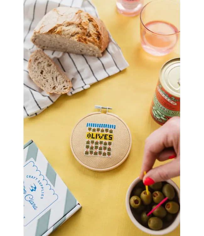 Cotton Clara Craft Kits & Supplies Olives Cross Stitch Kit