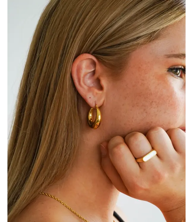 Hunter & Hare Emilia Voluptuous Gold Hoops